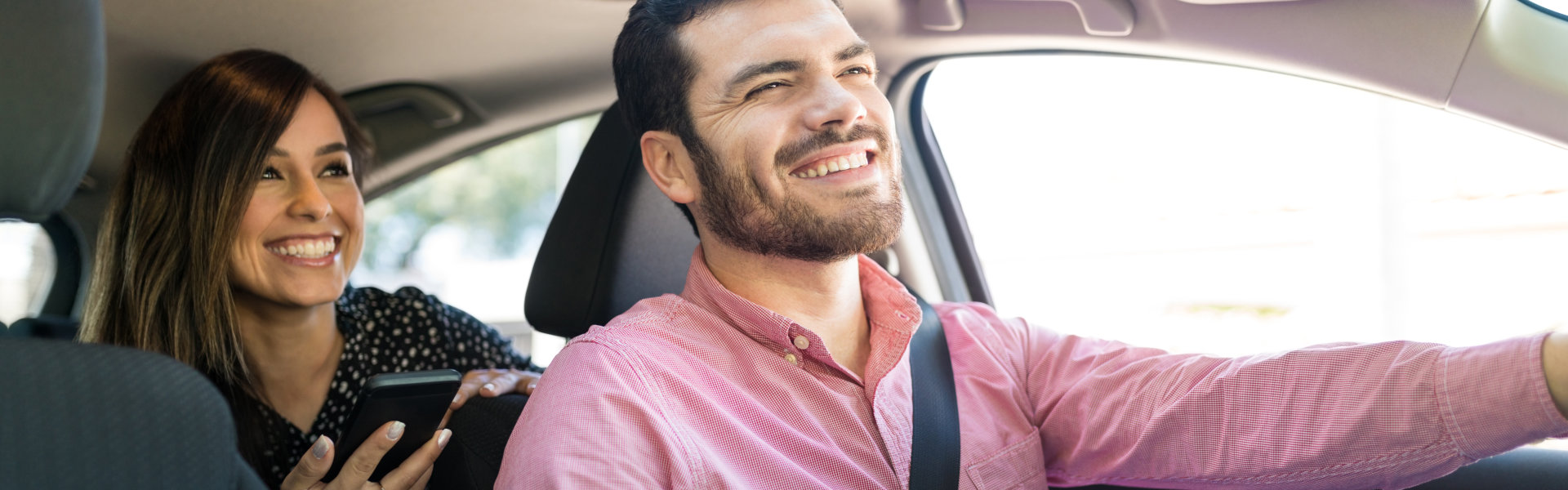 Student driver taking his drive test